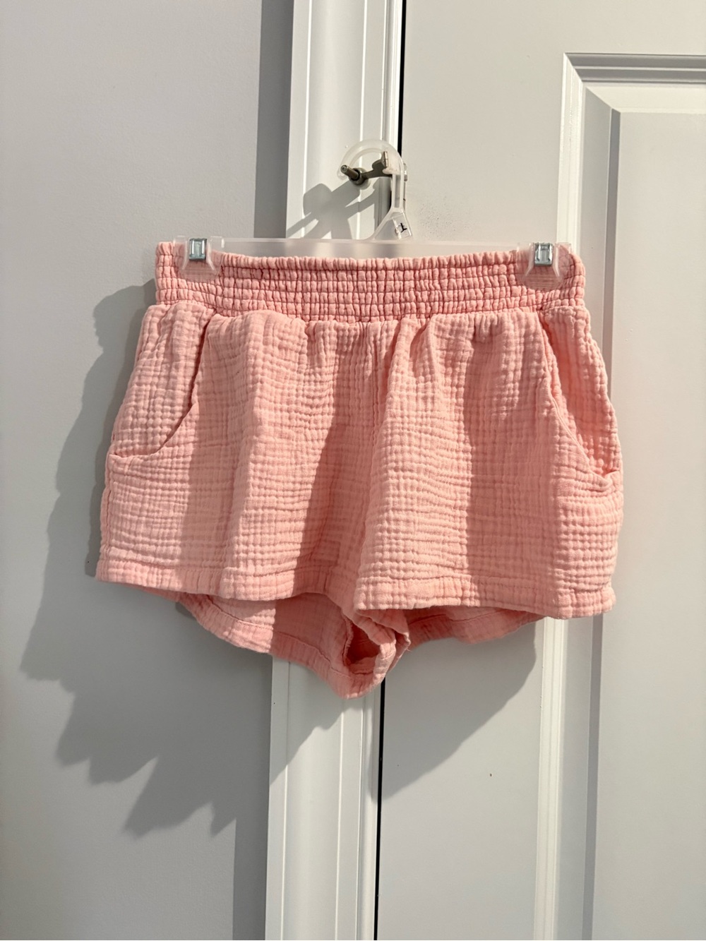 Ocean Drive Pink Textured Gauze Shorts